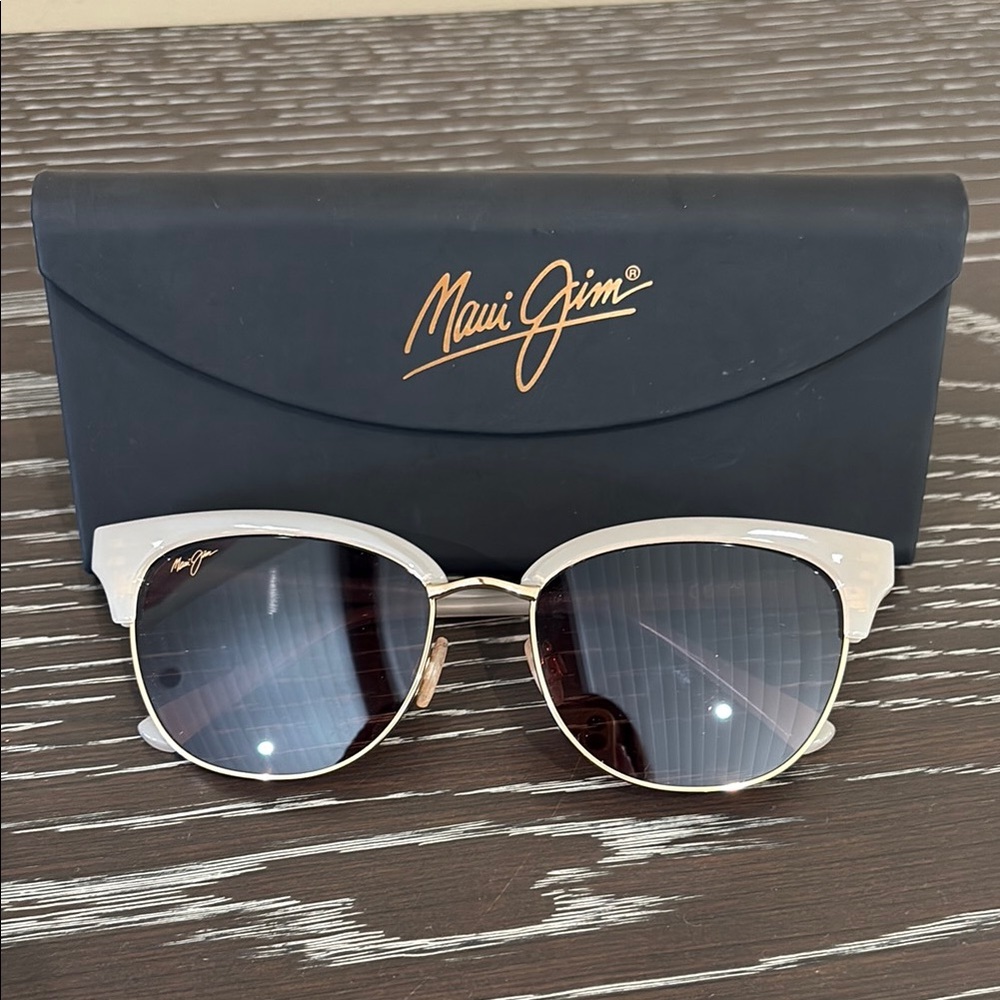 New Maui Jim Silver Sunglasses - Maui Jim Lokelani - Almond